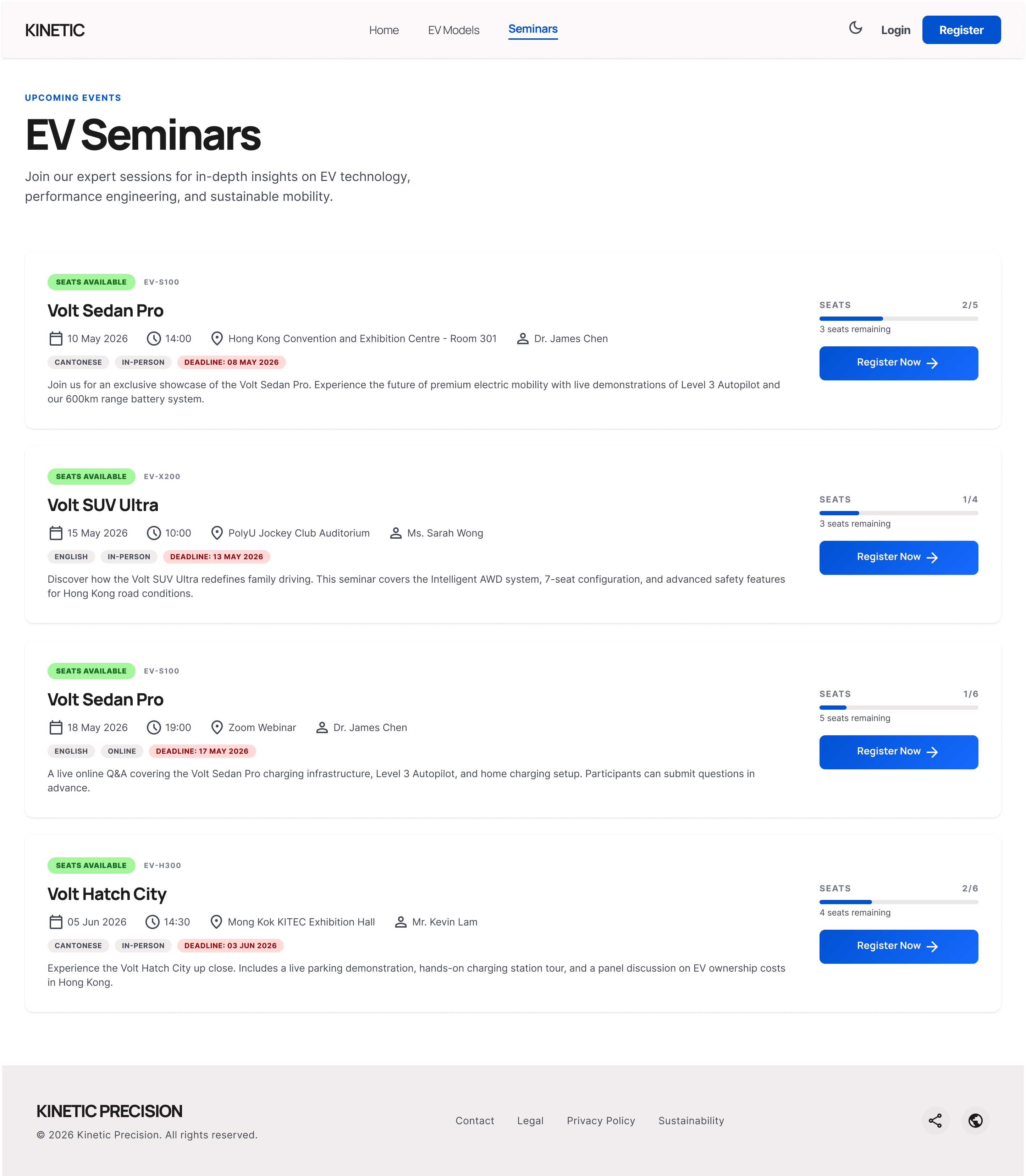 Seminars - Desktop