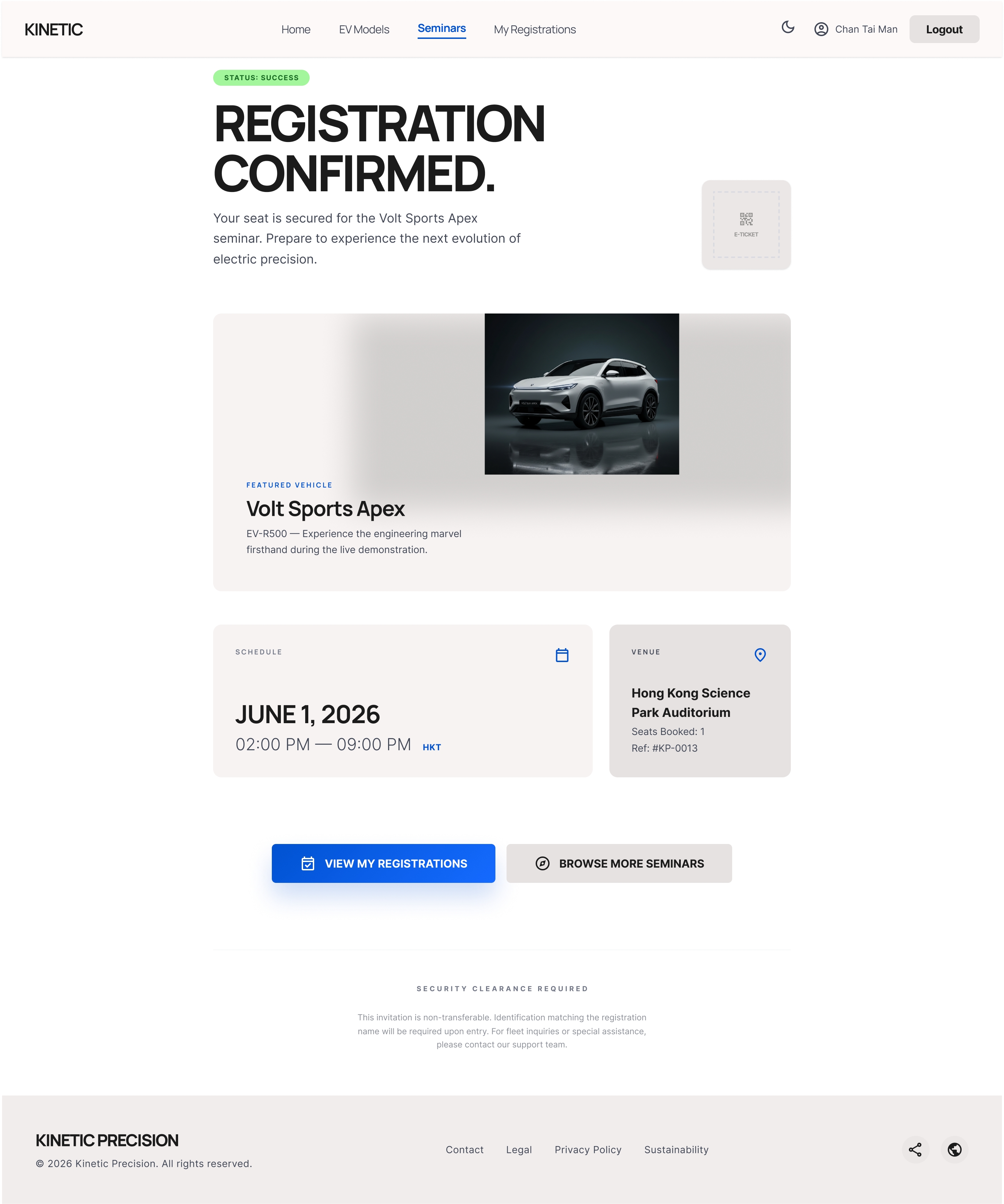 Registration Success - Desktop